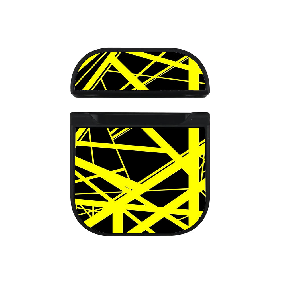 Eddie Van Halen Guitar Yellow Art Hard Plastic Case Cover For Apple Airpods-AirPod Case-Black-Altracase