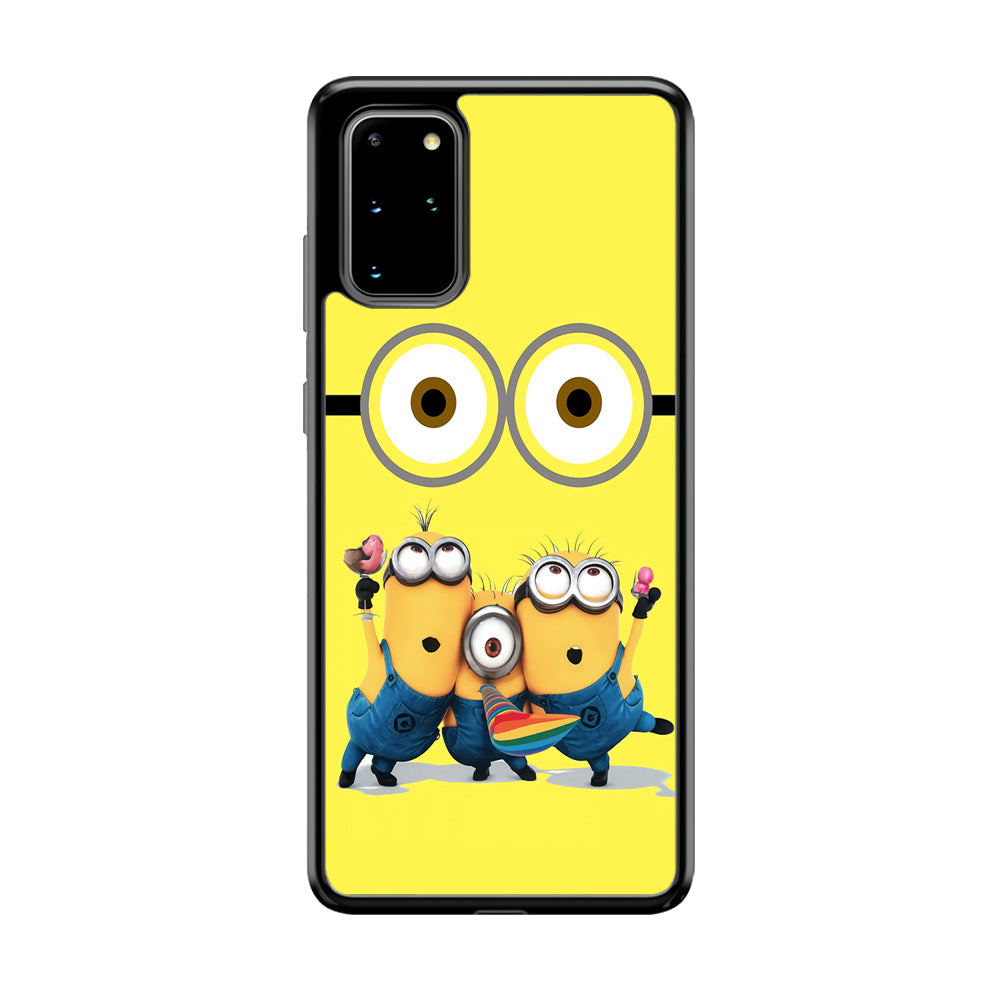 Eyes and Three Minions Samsung Galaxy S20 Plus Case-Phone Case-Tempered Glass Case-Altracase