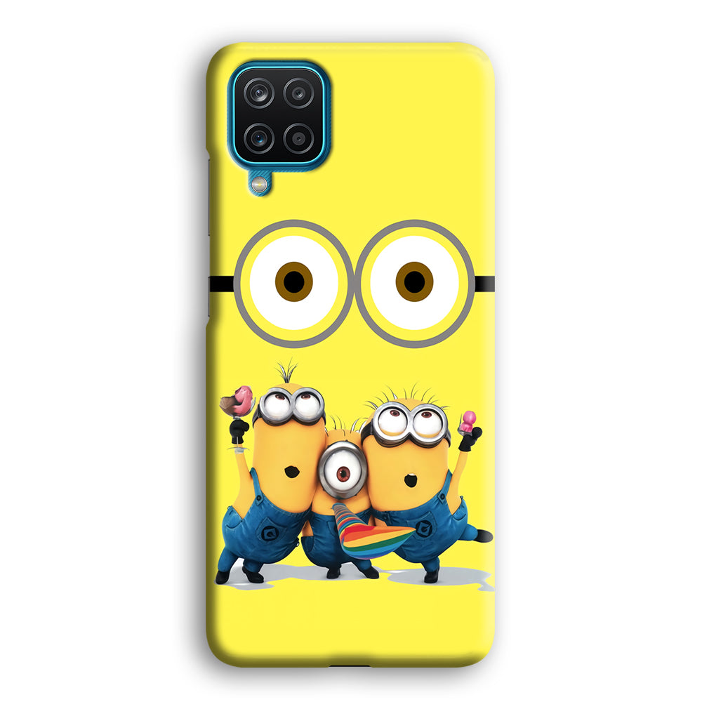 Eyes and Three Minions Samsung Galaxy A12 Case-Phone Case-3D Case-Altracase