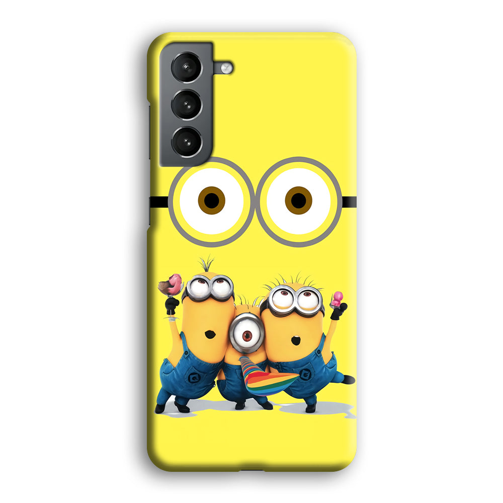 Eyes and Three Minions Samsung Galaxy S21 Plus Case-Phone Case-3D Case-Altracase
