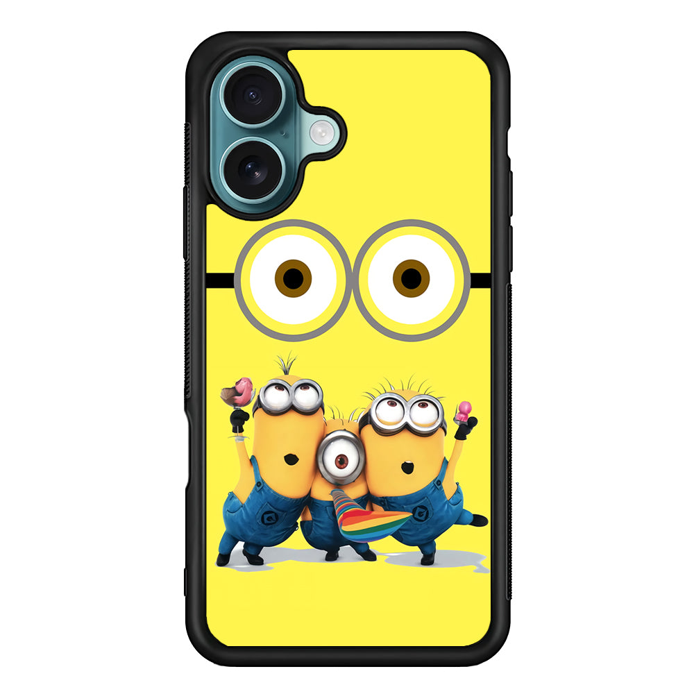 Eyes and Three Minions iPhone 16 Case - Altracase