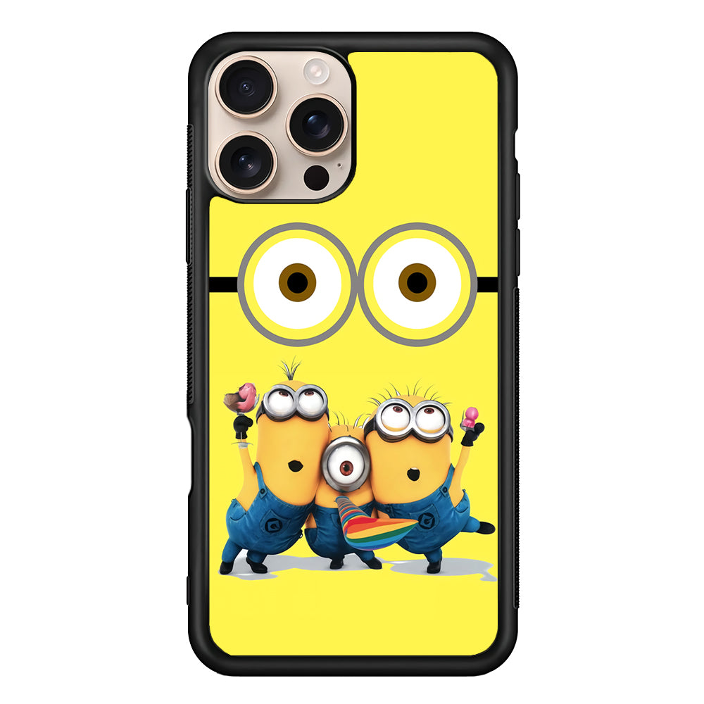 Eyes and Three Minions iPhone 16 Pro Case - Altracase
