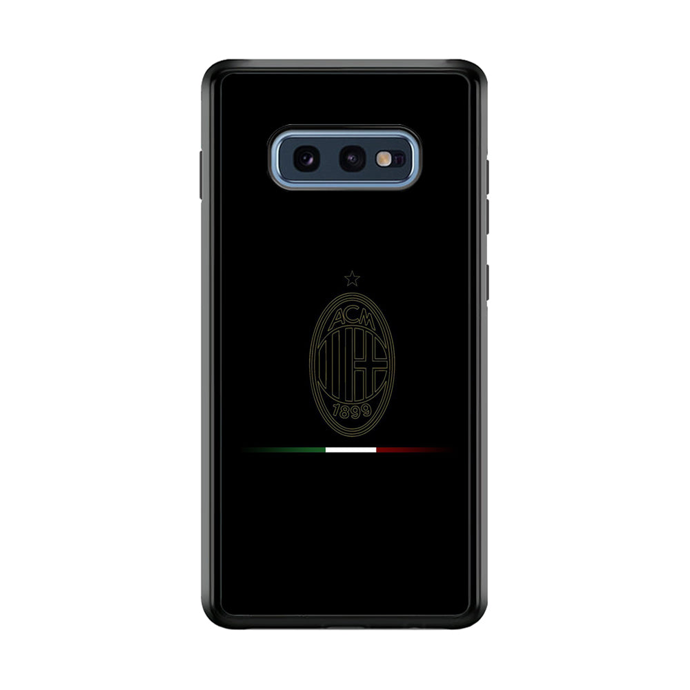 FB AC Milan Samsung Galaxy S10E Case-Phone Case-Rubber Black (2D Case)-Altracase