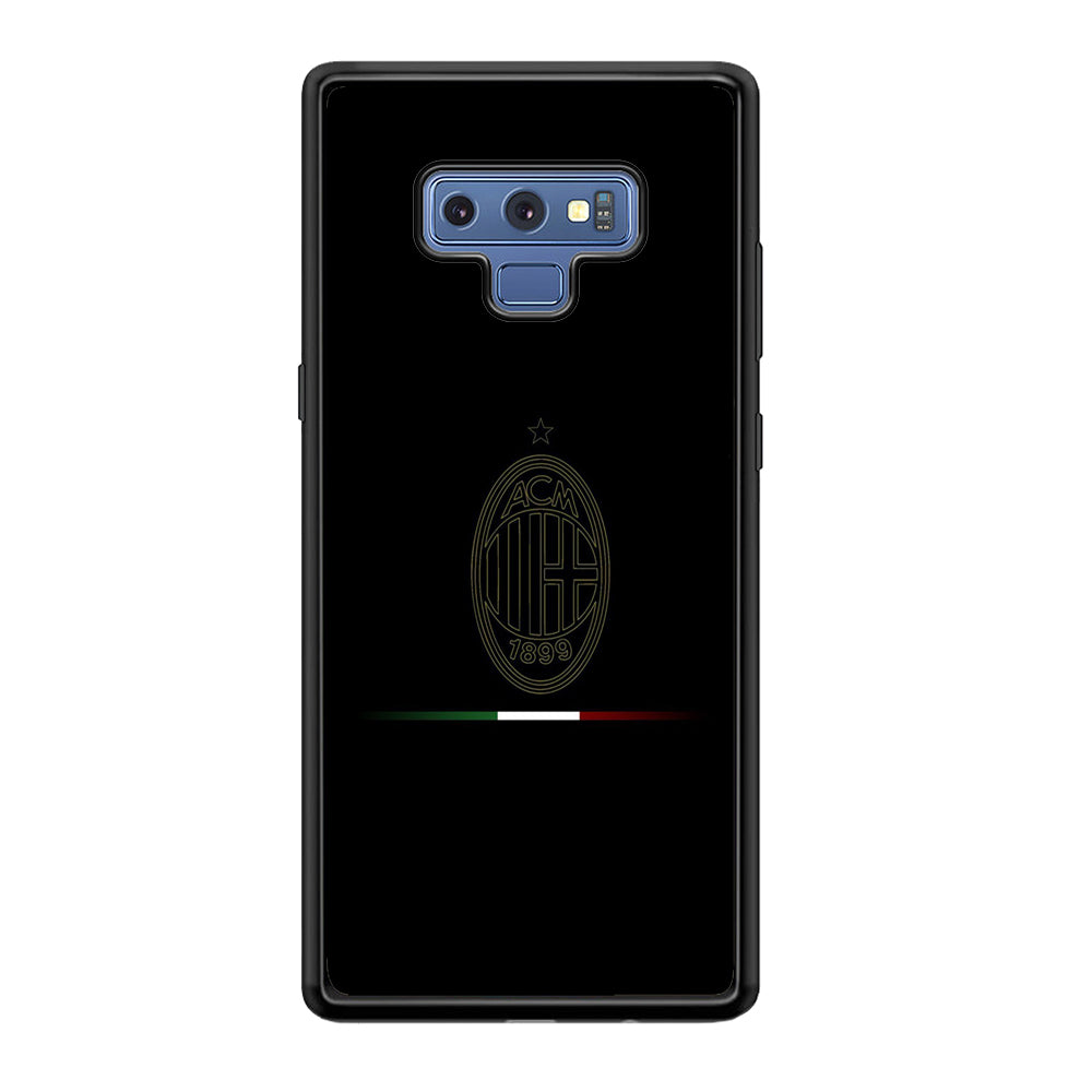 FB AC Milan Samsung Galaxy Note 9 Case-Phone Case-Rubber Black (2D Case)-Altracase