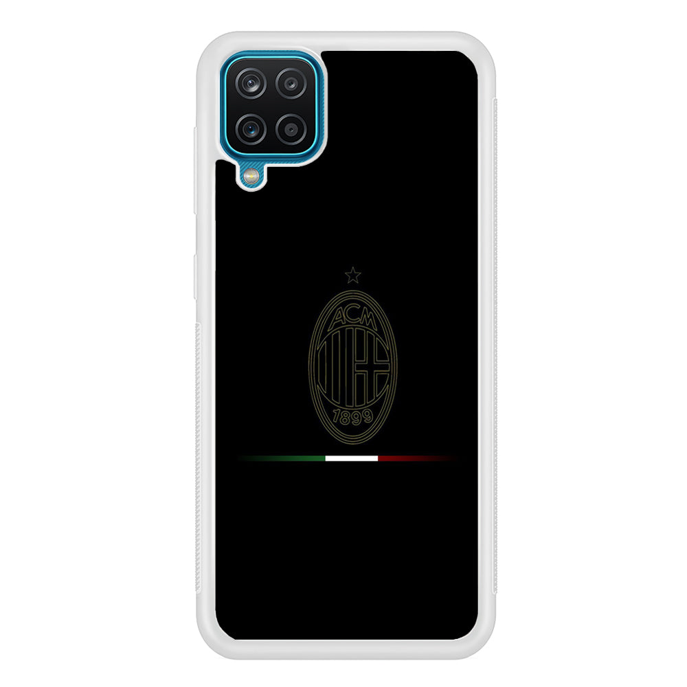 FB AC Milan Samsung Galaxy A12 Case-Phone Case-Rubber White (2D Case)-Altracase