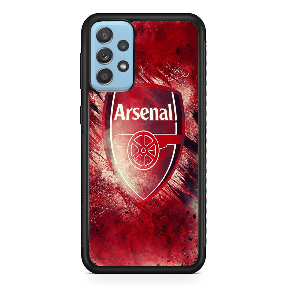 FB Arsenal Samsung Galaxy A72 Case-Phone Case-Rubber Black (2D Case)-Altracase