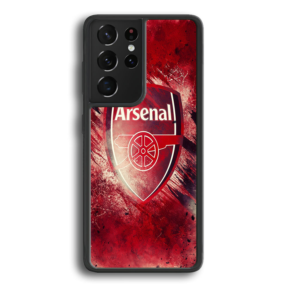 FB Arsenal Samsung Galaxy S21 Ultra Case-Phone Case-Rubber Black (2D Case)-Altracase