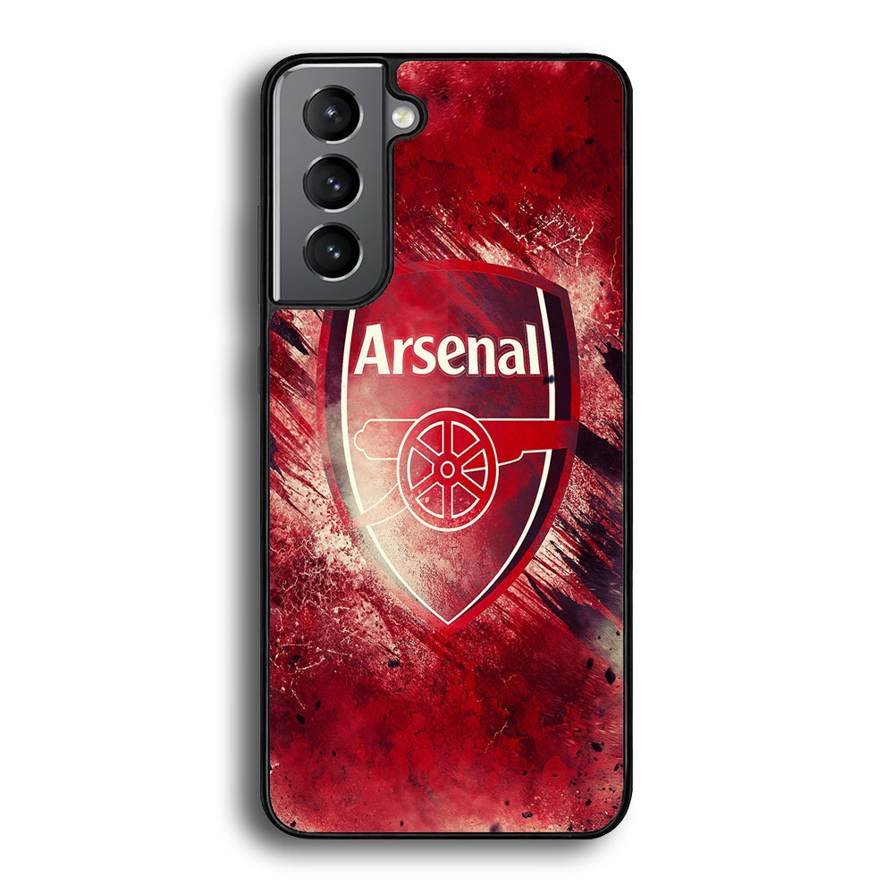 FB Arsenal Samsung Galaxy S21 Plus Case-Phone Case-Rubber Black (2D Case)-Altracase