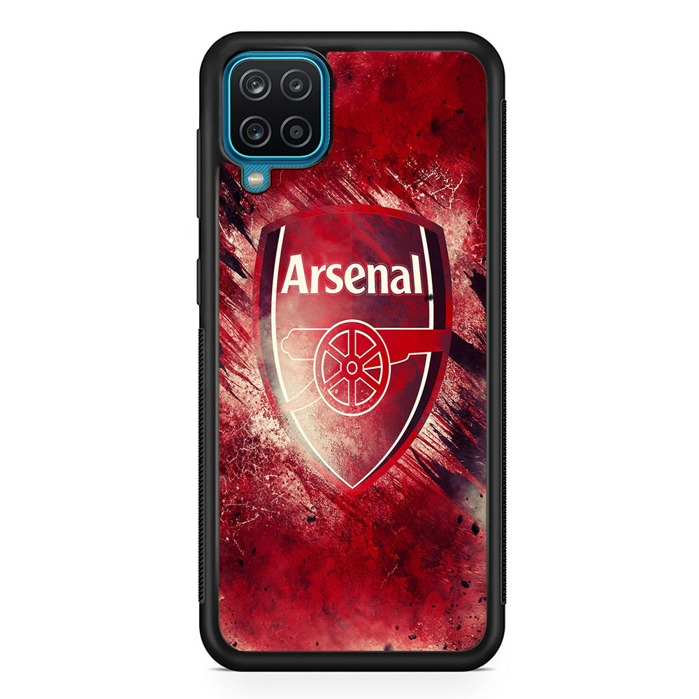 FB Arsenal Samsung Galaxy A12 Case-Phone Case-Rubber Black (2D Case)-Altracase