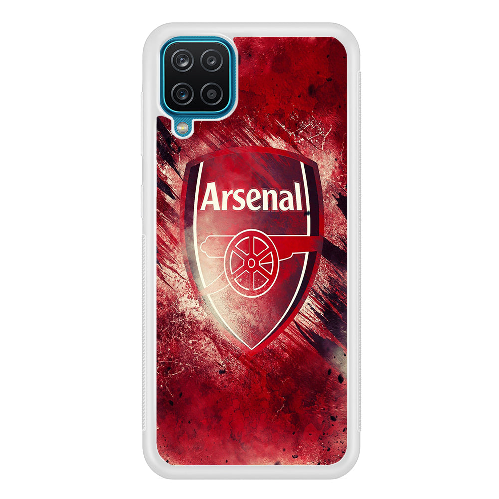 FB Arsenal Samsung Galaxy A12 Case-Phone Case-Rubber White (2D Case)-Altracase