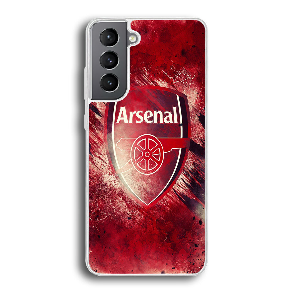 FB Arsenal Samsung Galaxy S23 Case-Phone Case-Rubber White (2D Case)-Altracase