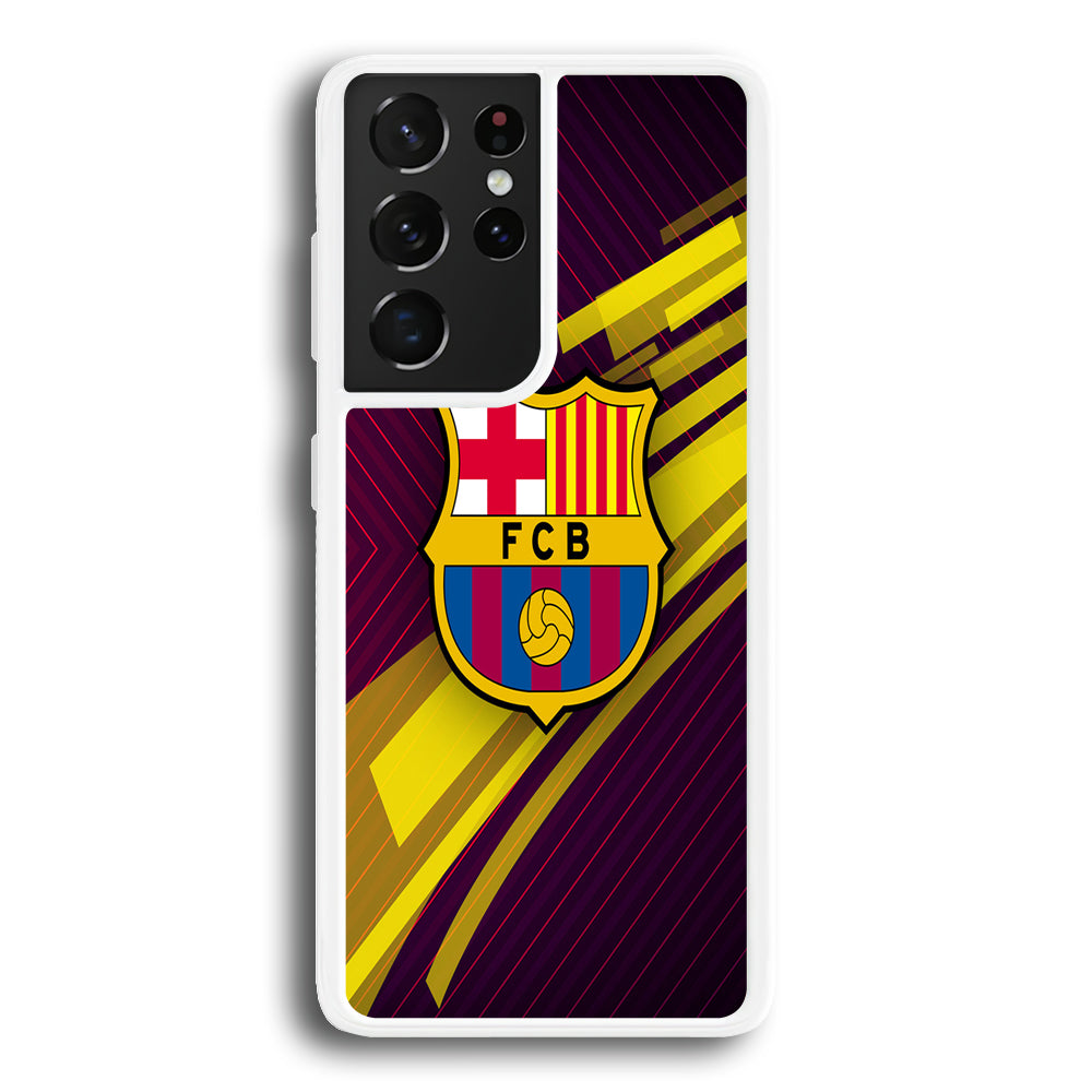 FB Barcelona 001 Samsung Galaxy S21 Ultra Case-Phone Case-Rubber White (2D Case)-Altracase
