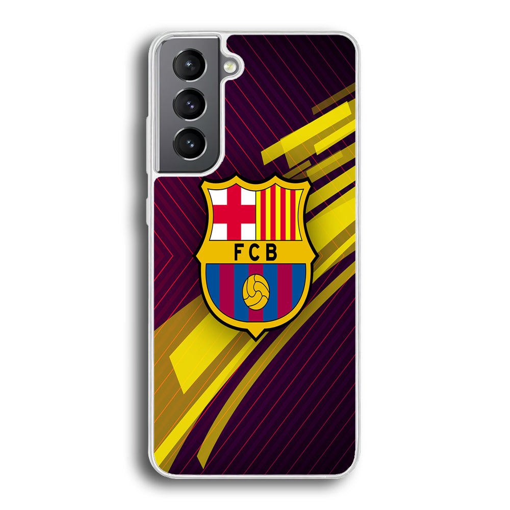 FB Barcelona 001 Samsung Galaxy S21 Plus Case-Phone Case-Rubber White (2D Case)-Altracase
