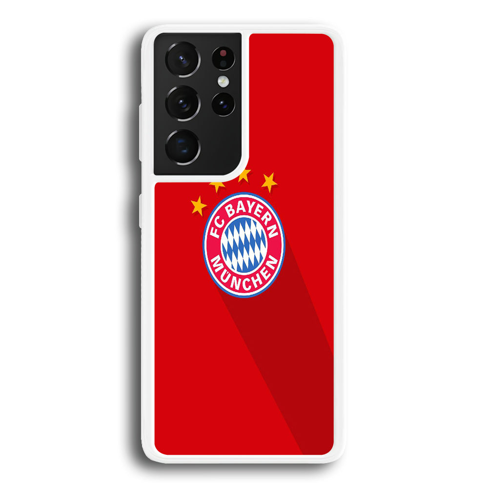 FB Bayern Munich 003 Samsung Galaxy S21 Ultra Case-Phone Case-Rubber White (2D Case)-Altracase