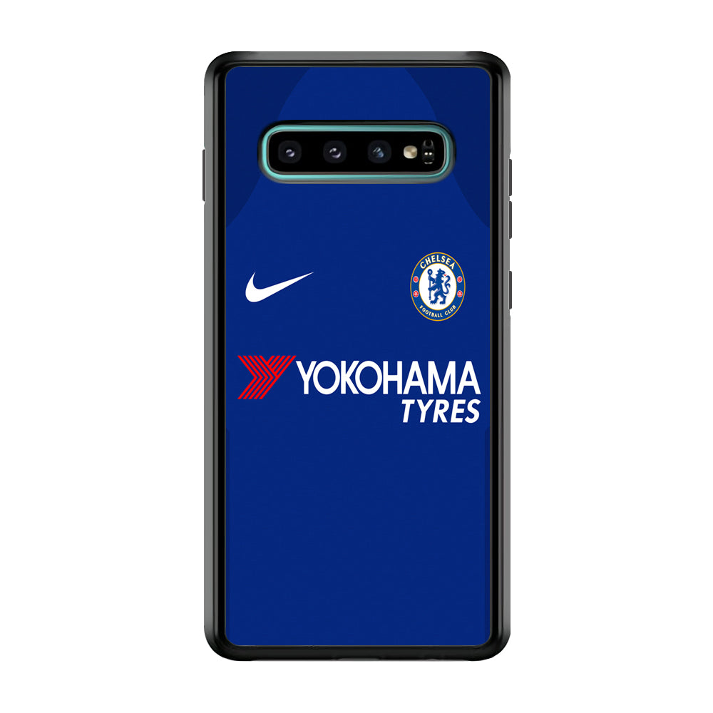 FB Chelsea Jersey Samsung Galaxy S10 Case-Phone Case-Rubber Black (2D Case)-Altracase