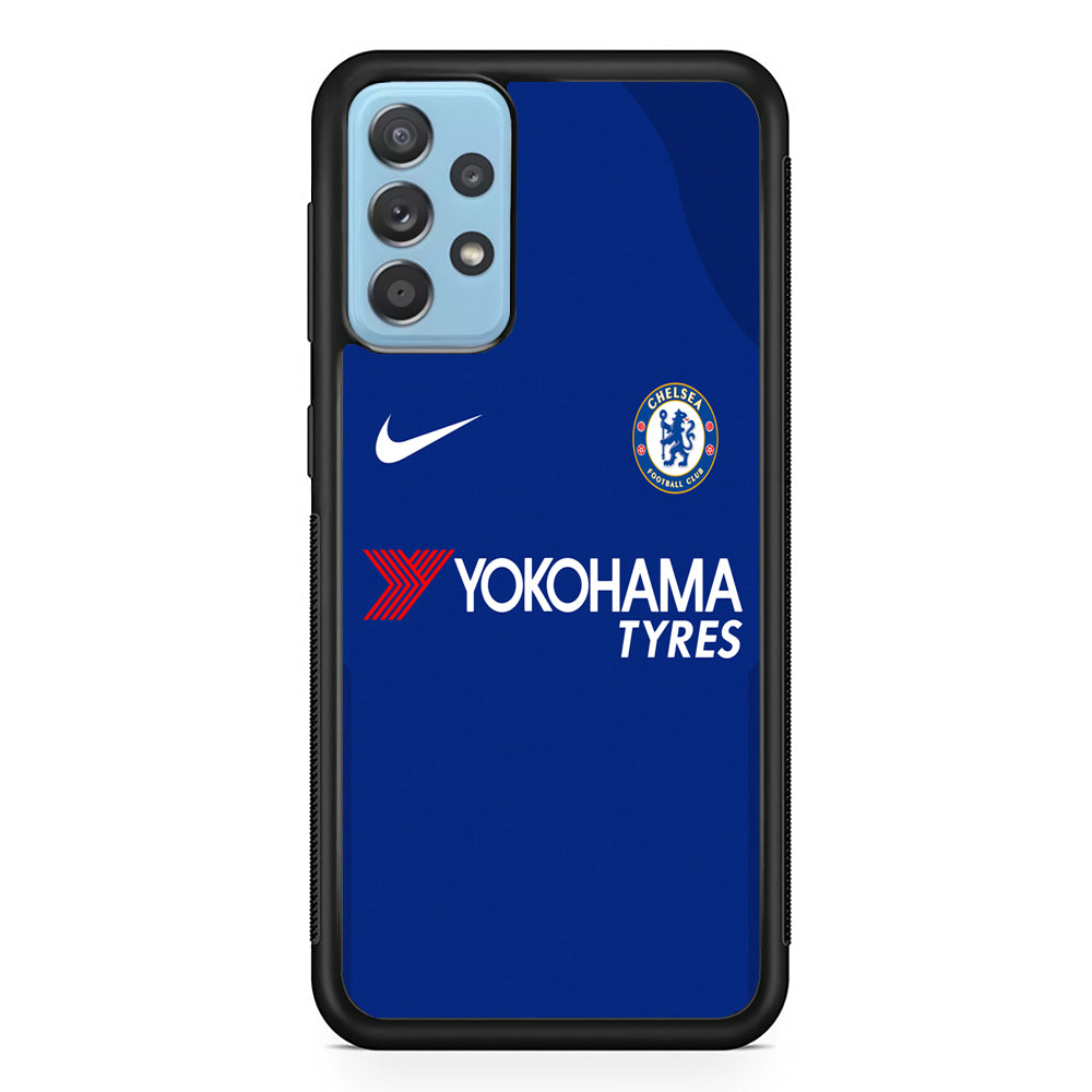 FB Chelsea Jersey Samsung Galaxy A72 Case-Phone Case-Rubber Black (2D Case)-Altracase