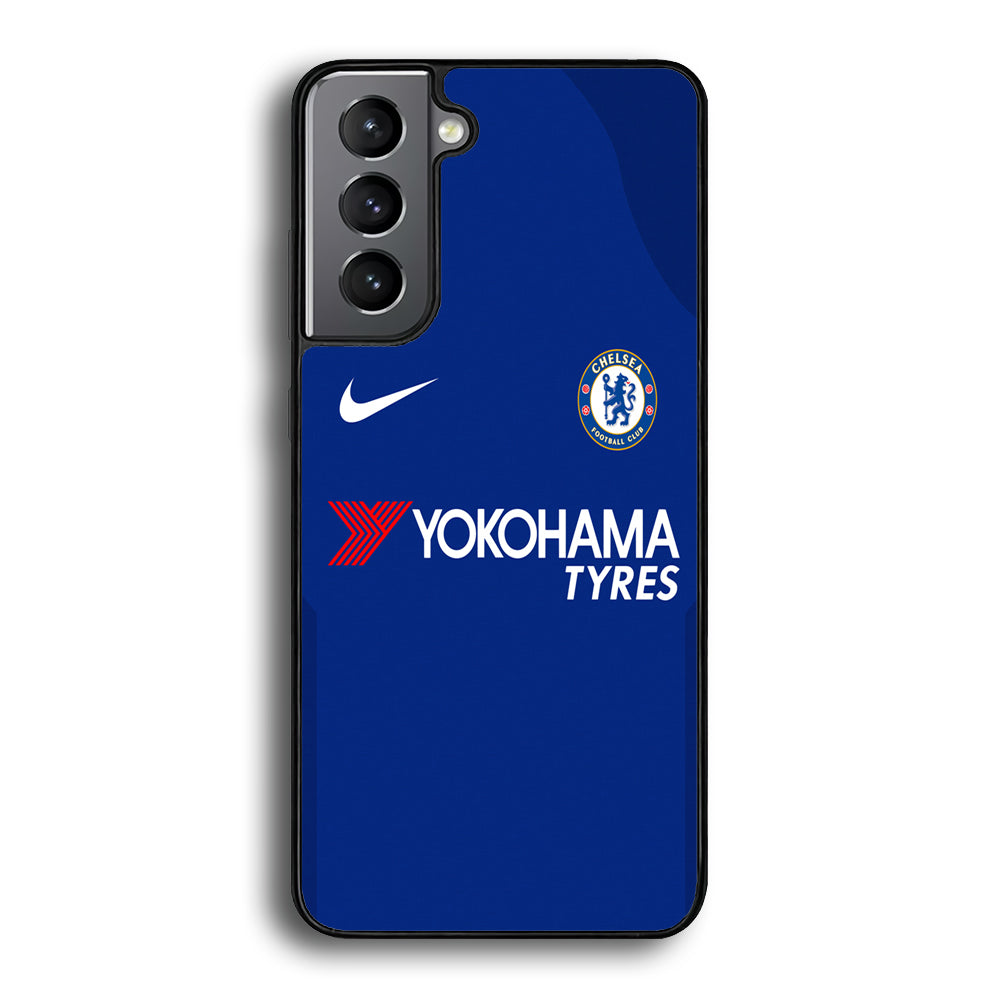 FB Chelsea Jersey Samsung Galaxy S21 Plus Case-Phone Case-Rubber Black (2D Case)-Altracase