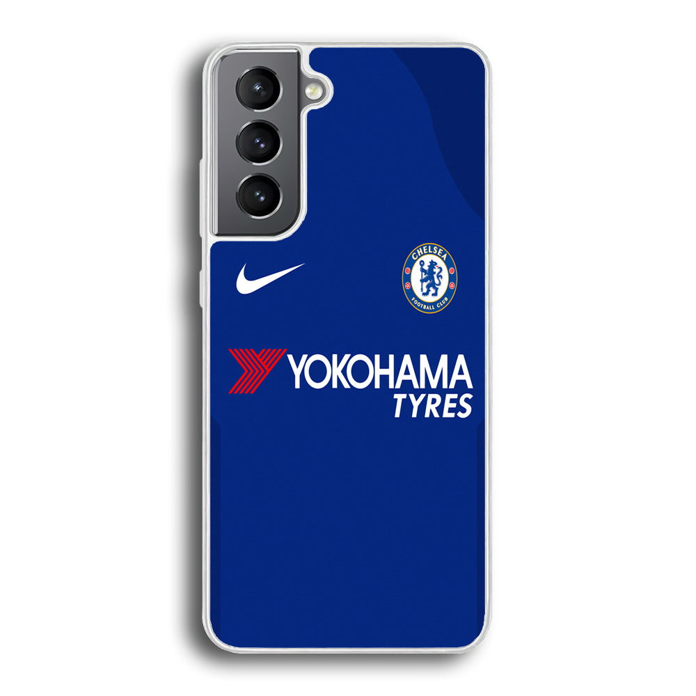 FB Chelsea Jersey Samsung Galaxy S21 Plus Case-Phone Case-Rubber White (2D Case)-Altracase