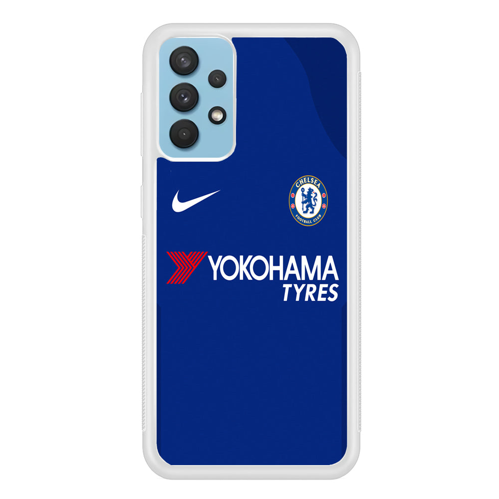 FB Chelsea Jersey Samsung Galaxy A32 Case-Phone Case-Rubber White (2D Case)-Altracase