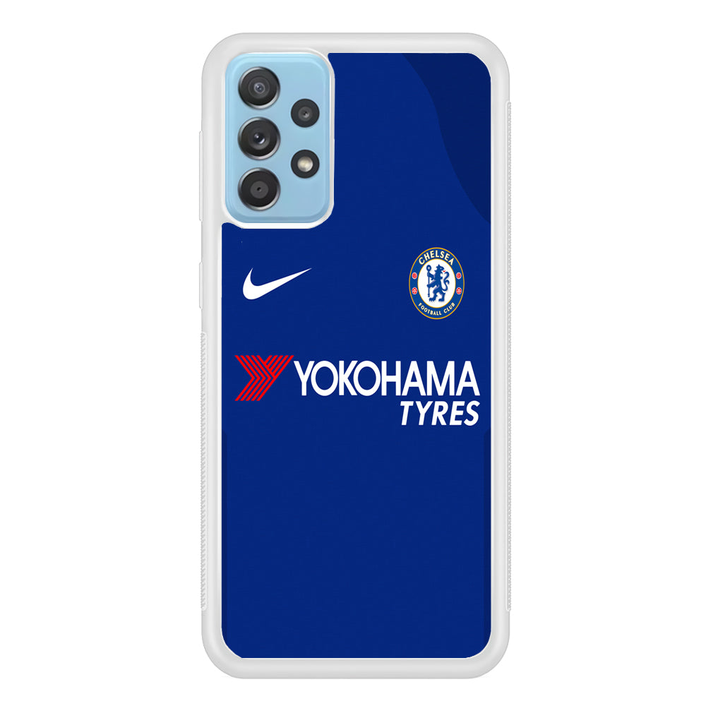 FB Chelsea Jersey Samsung Galaxy A72 Case-Phone Case-Rubber White (2D Case)-Altracase