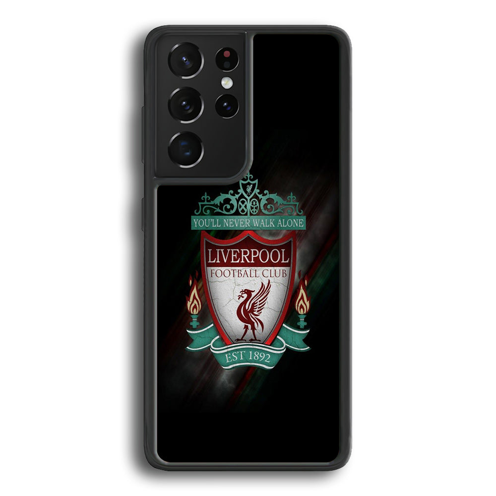 FB Liverpool Samsung Galaxy S21 Ultra Case-Phone Case-Rubber Black (2D Case)-Altracase