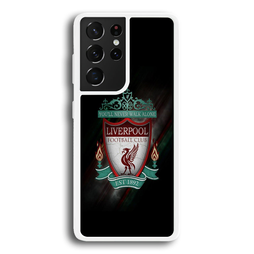 FB Liverpool Samsung Galaxy S21 Ultra Case-Phone Case-Rubber White (2D Case)-Altracase
