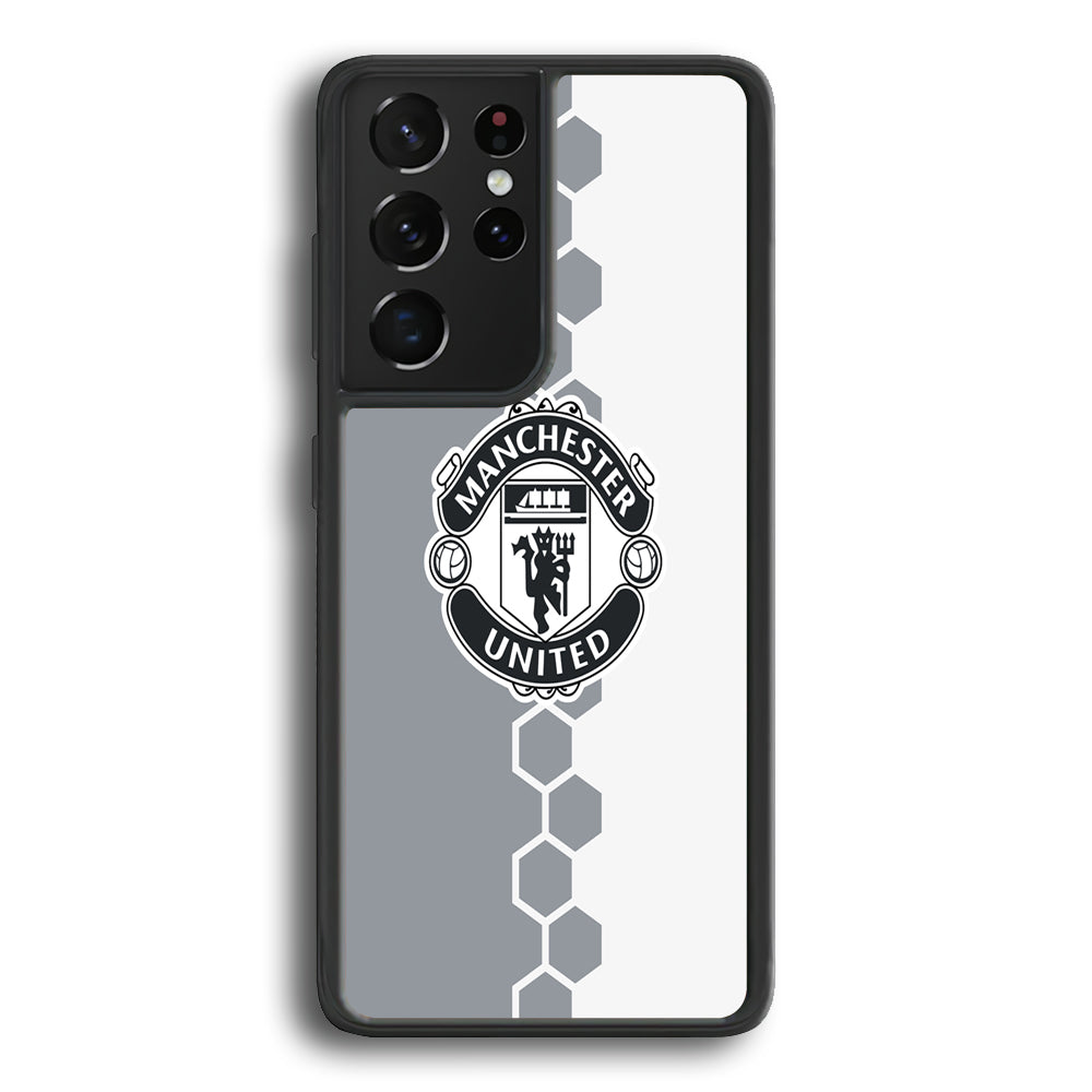 FB Manchester United 001 Samsung Galaxy S21 Ultra Case-Phone Case-Rubber Black (2D Case)-Altracase