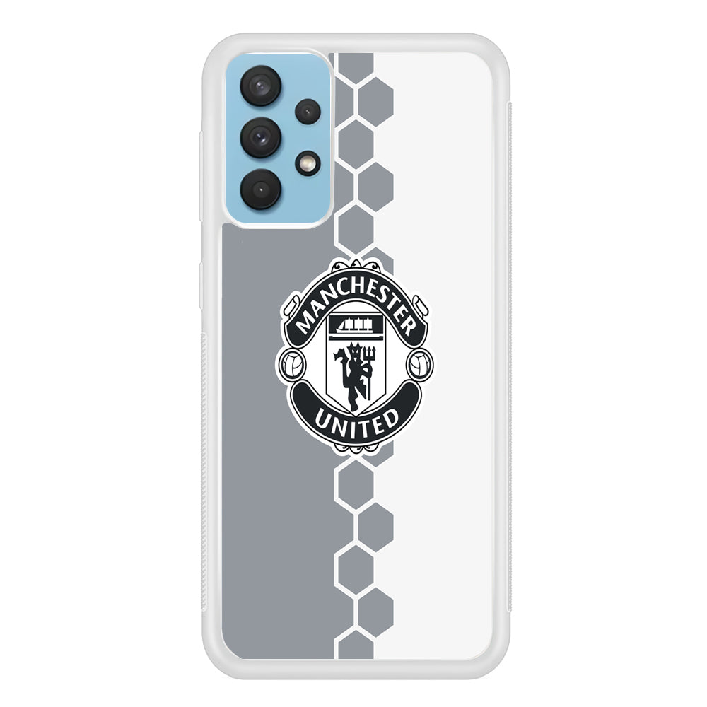 FB Manchester United 001 Samsung Galaxy A32 Case-Phone Case-Rubber White (2D Case)-Altracase