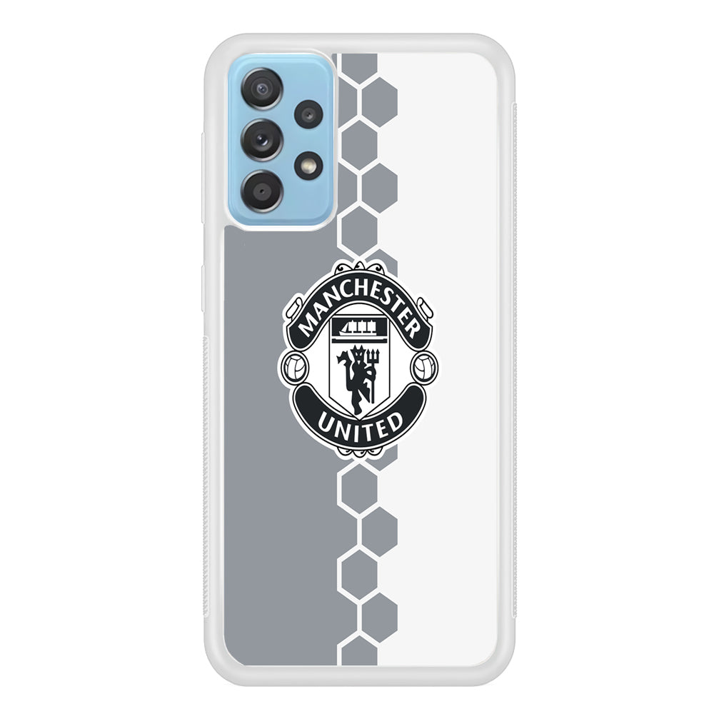 FB Manchester United 001 Samsung Galaxy A72 Case-Phone Case-Rubber White (2D Case)-Altracase