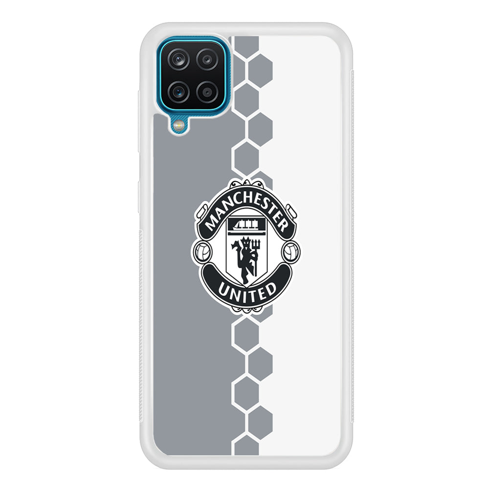 FB Manchester United 001 Samsung Galaxy A12 Case-Phone Case-Rubber White (2D Case)-Altracase