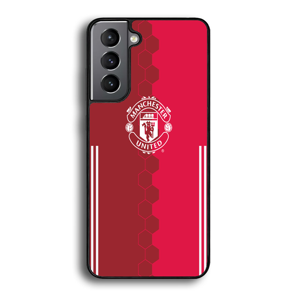 FB Manchester United Samsung Galaxy S21 Plus Case-Phone Case-Rubber Black (2D Case)-Altracase