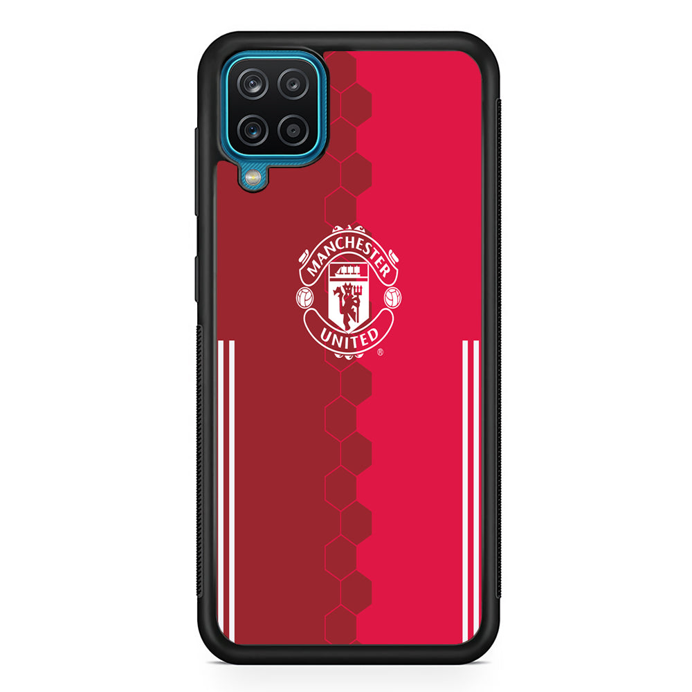 FB Manchester United Samsung Galaxy A12 Case-Phone Case-Rubber Black (2D Case)-Altracase