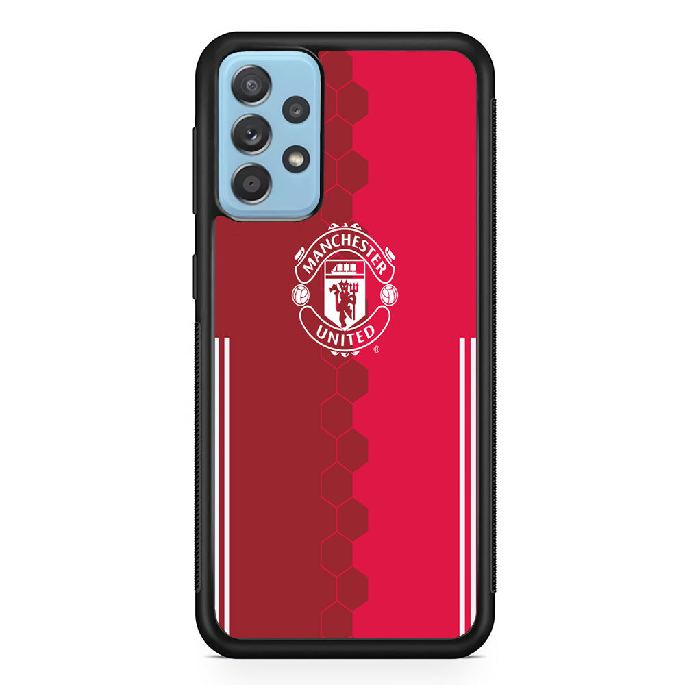 FB Manchester United Samsung Galaxy A72 Case-Phone Case-Rubber Black (2D Case)-Altracase