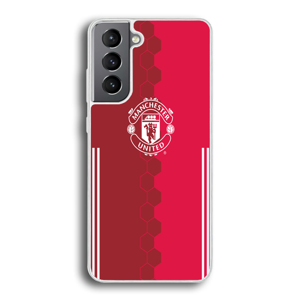 FB Manchester United Samsung Galaxy S21 Plus Case-Phone Case-Rubber White (2D Case)-Altracase