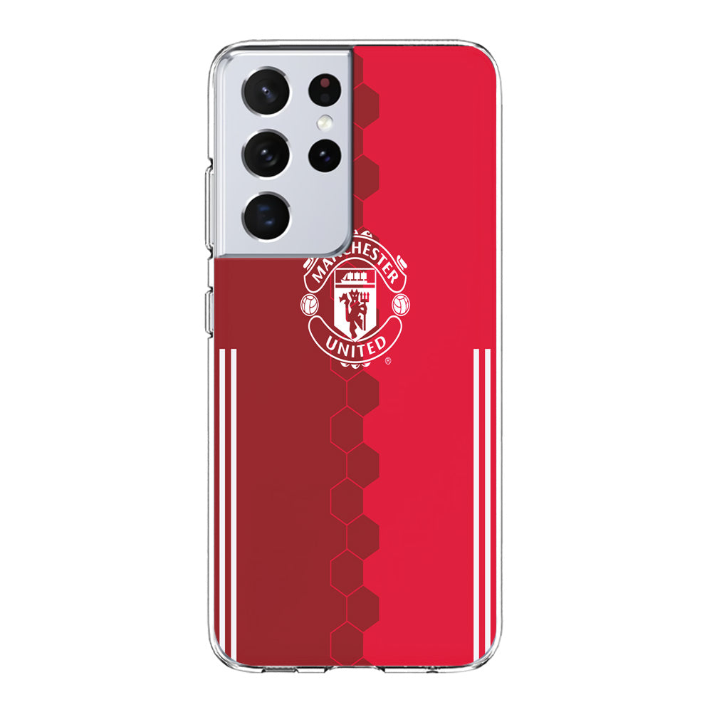FB Manchester United Samsung Galaxy S21 Ultra Case-Phone Case-Clear Soft Case-Altracase