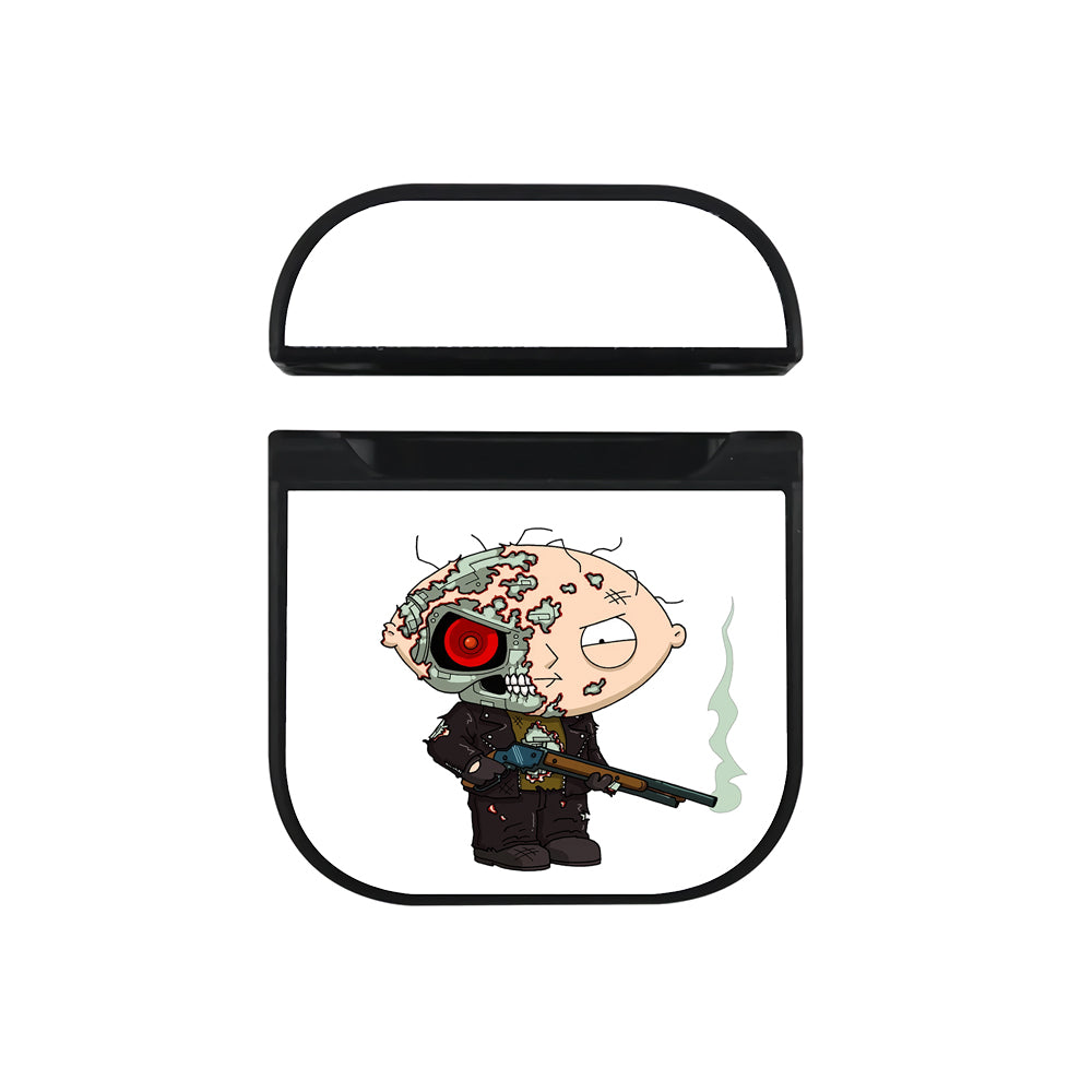 Family Guy Stewie Terminator Apple AirPods Case-AirPod Case-Black-Altracase