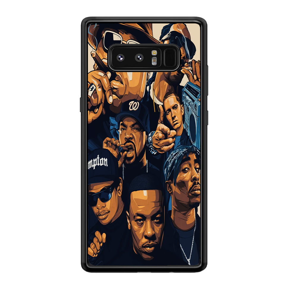 Famous Singer Rapper Samsung Galaxy Note 8 Case-Phone Case-Rubber Black (2D Case)-Altracase