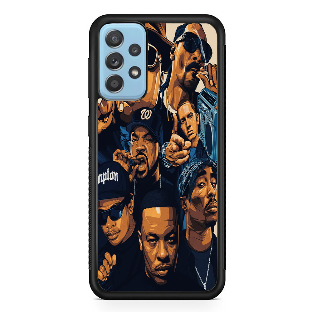 Famous Singer Rapper Samsung Galaxy A72 Case-Phone Case-Rubber Black (2D Case)-Altracase