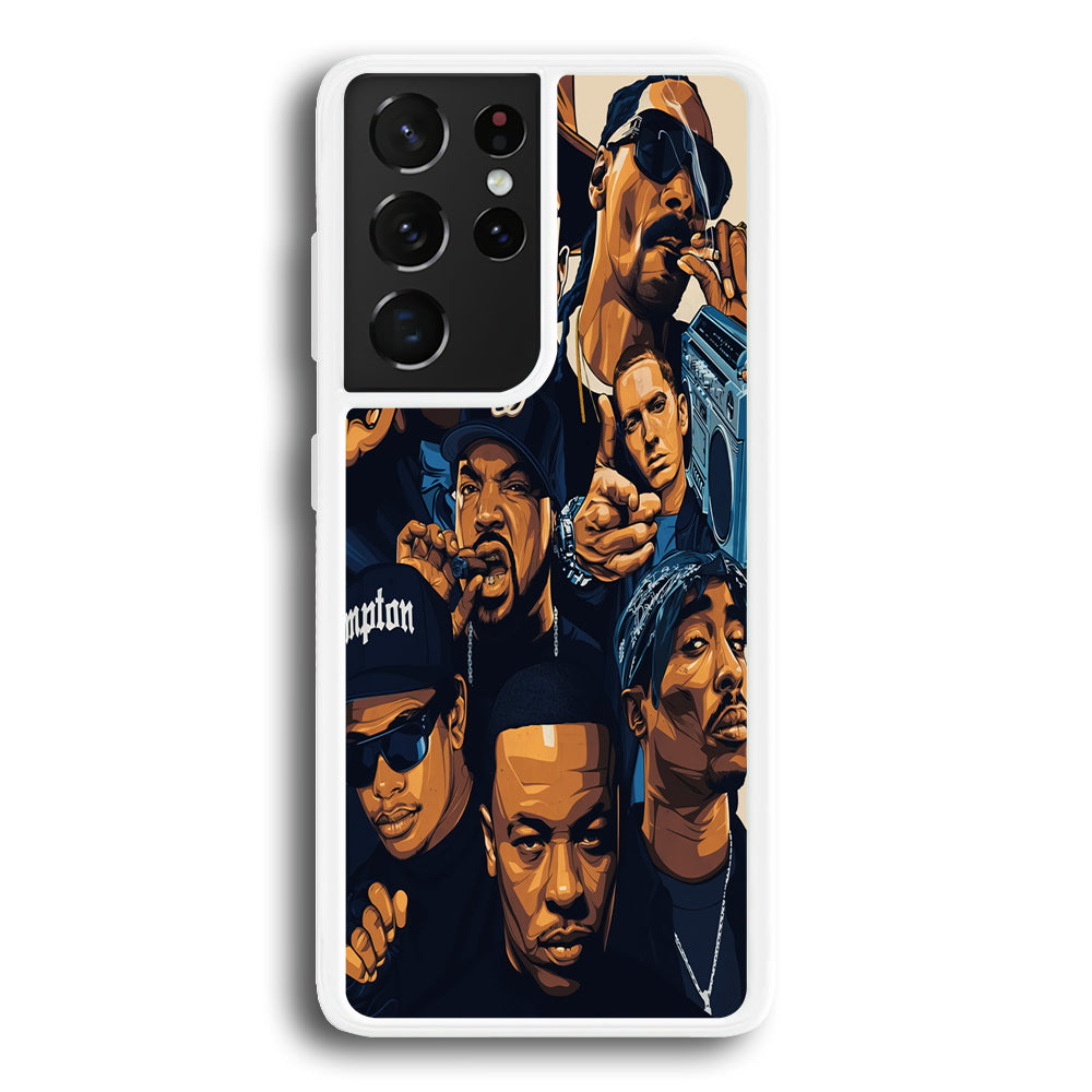 Famous Singer Rapper Samsung Galaxy S21 Ultra Case-Phone Case-Rubber White (2D Case)-Altracase