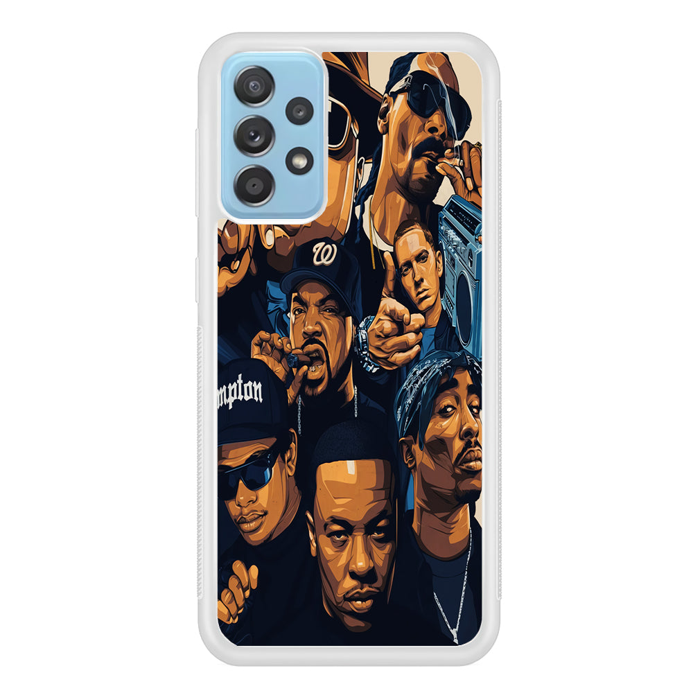 Famous Singer Rapper Samsung Galaxy A72 Case-Phone Case-Rubber White (2D Case)-Altracase