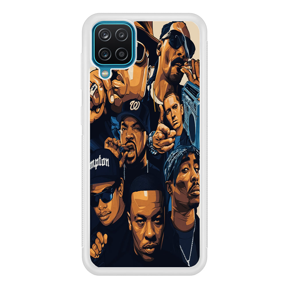 Famous Singer Rapper Samsung Galaxy A12 Case-Phone Case-Rubber White (2D Case)-Altracase