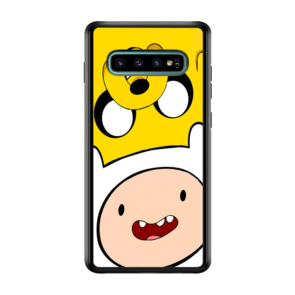 Finn and Jake Adventure Time Samsung Galaxy S10 Case-Phone Case-Rubber Black (2D Case)-Altracase