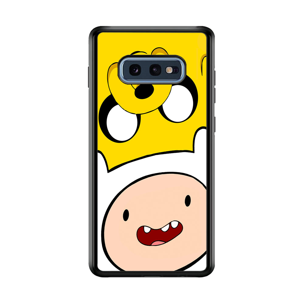 Finn and Jake Adventure Time Samsung Galaxy S10E Case-Phone Case-Rubber Black (2D Case)-Altracase
