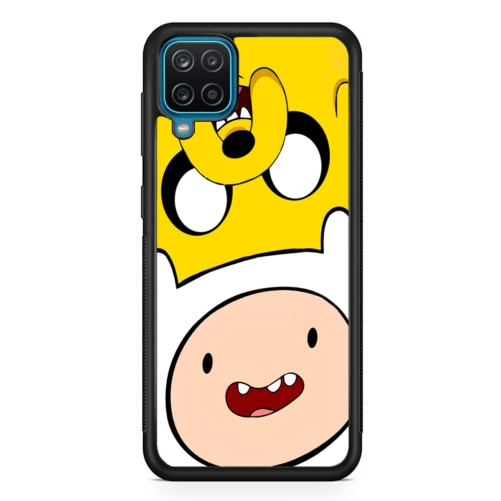 Finn and Jake Adventure Time Samsung Galaxy A12 Case-Phone Case-Rubber Black (2D Case)-Altracase