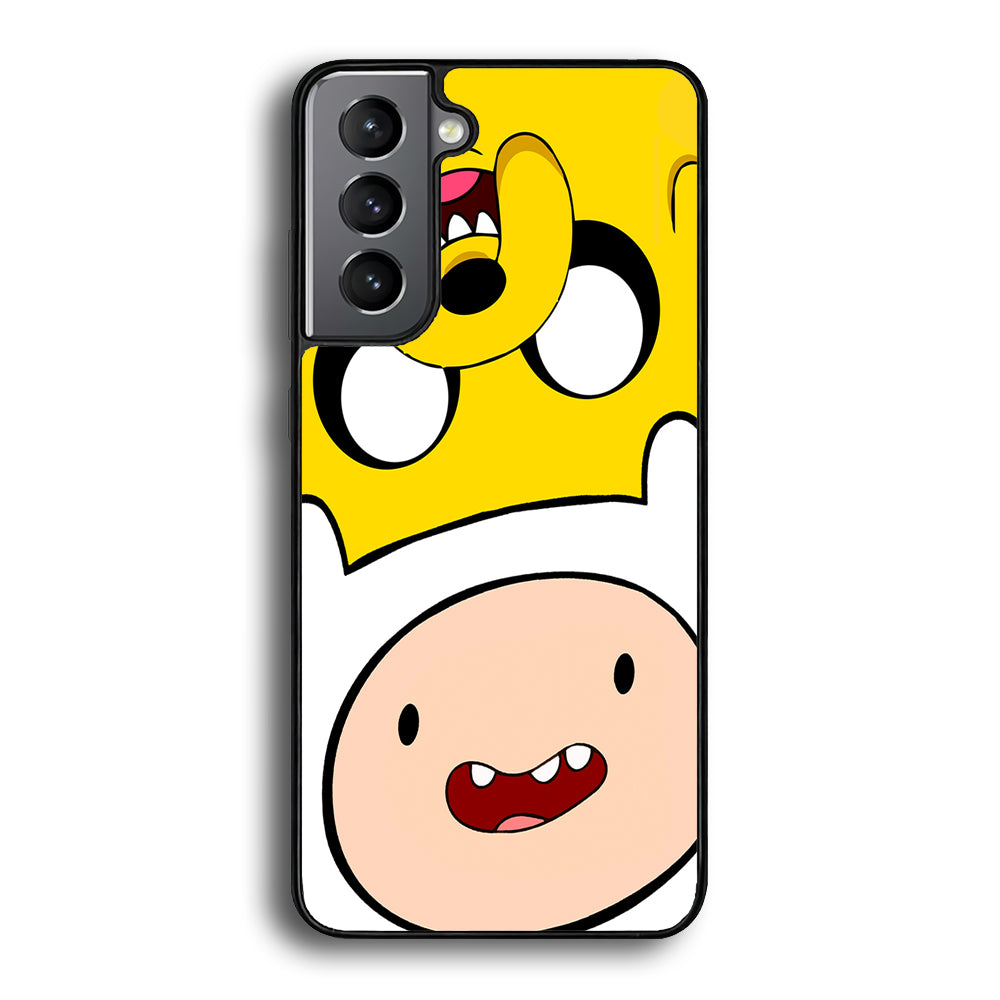 Finn and Jake Adventure Time Samsung Galaxy S21 Plus Case-Phone Case-Rubber Black (2D Case)-Altracase