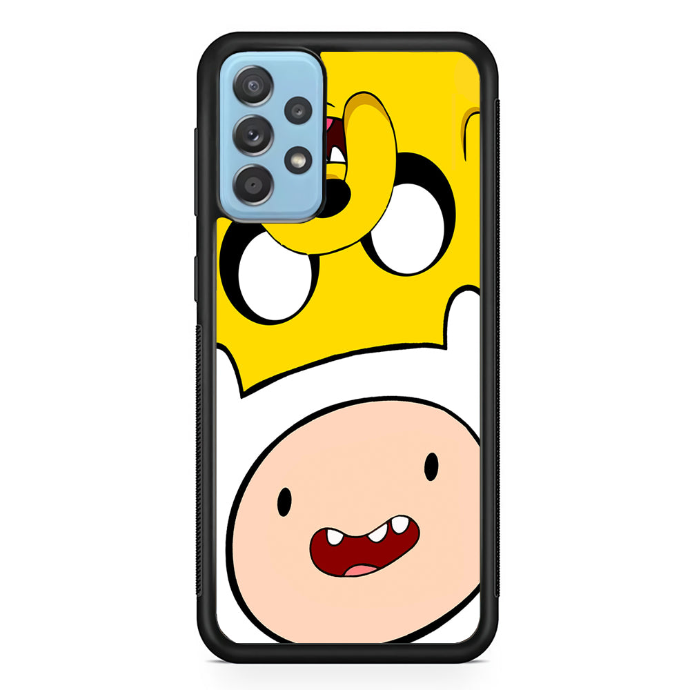 Finn and Jake Adventure Time Samsung Galaxy A72 Case-Phone Case-Rubber Black (2D Case)-Altracase