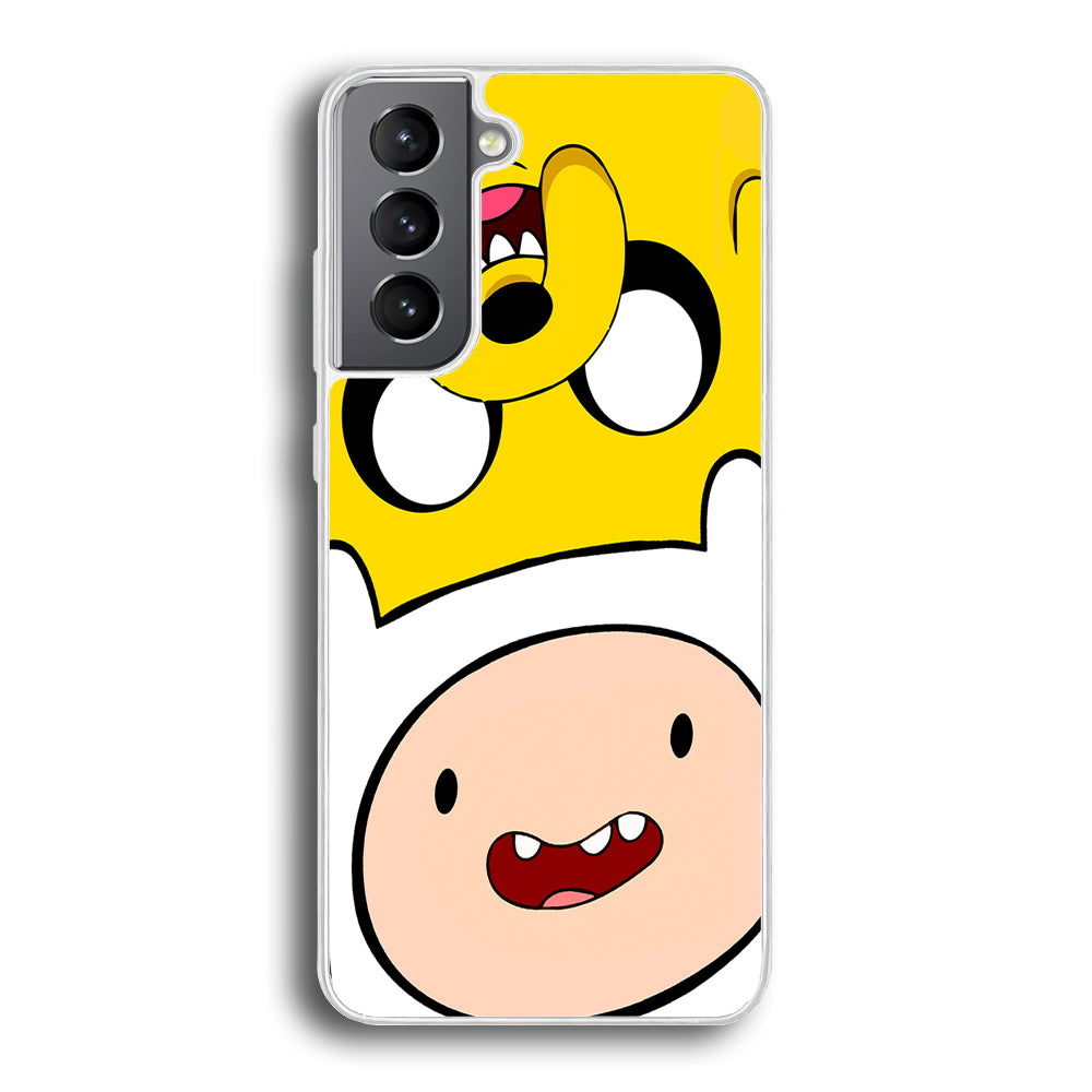 Finn and Jake Adventure Time Samsung Galaxy S21 Plus Case-Phone Case-Rubber White (2D Case)-Altracase