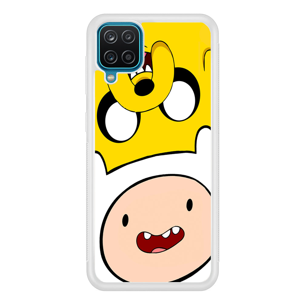 Finn and Jake Adventure Time Samsung Galaxy A12 Case-Phone Case-Rubber White (2D Case)-Altracase