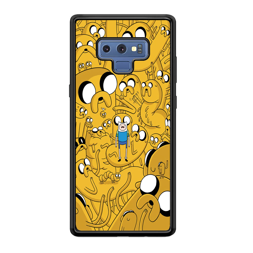Finn and Jake Doodle Samsung Galaxy Note 9 Case-Phone Case-Rubber Black (2D Case)-Altracase