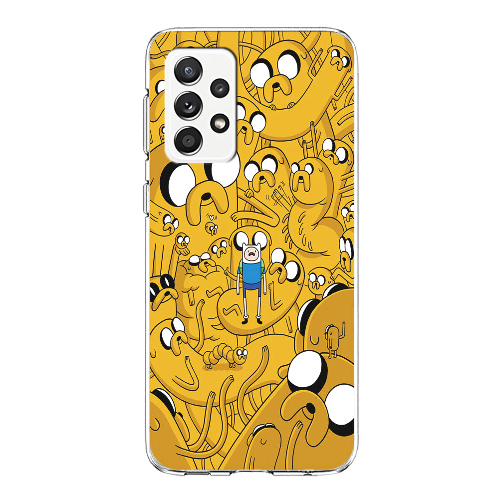 Finn and Jake Doodle Samsung Galaxy A72 Case-Phone Case-Clear Soft Case-Altracase
